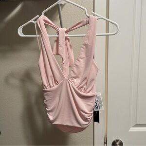 Pink Halter Swimsuit